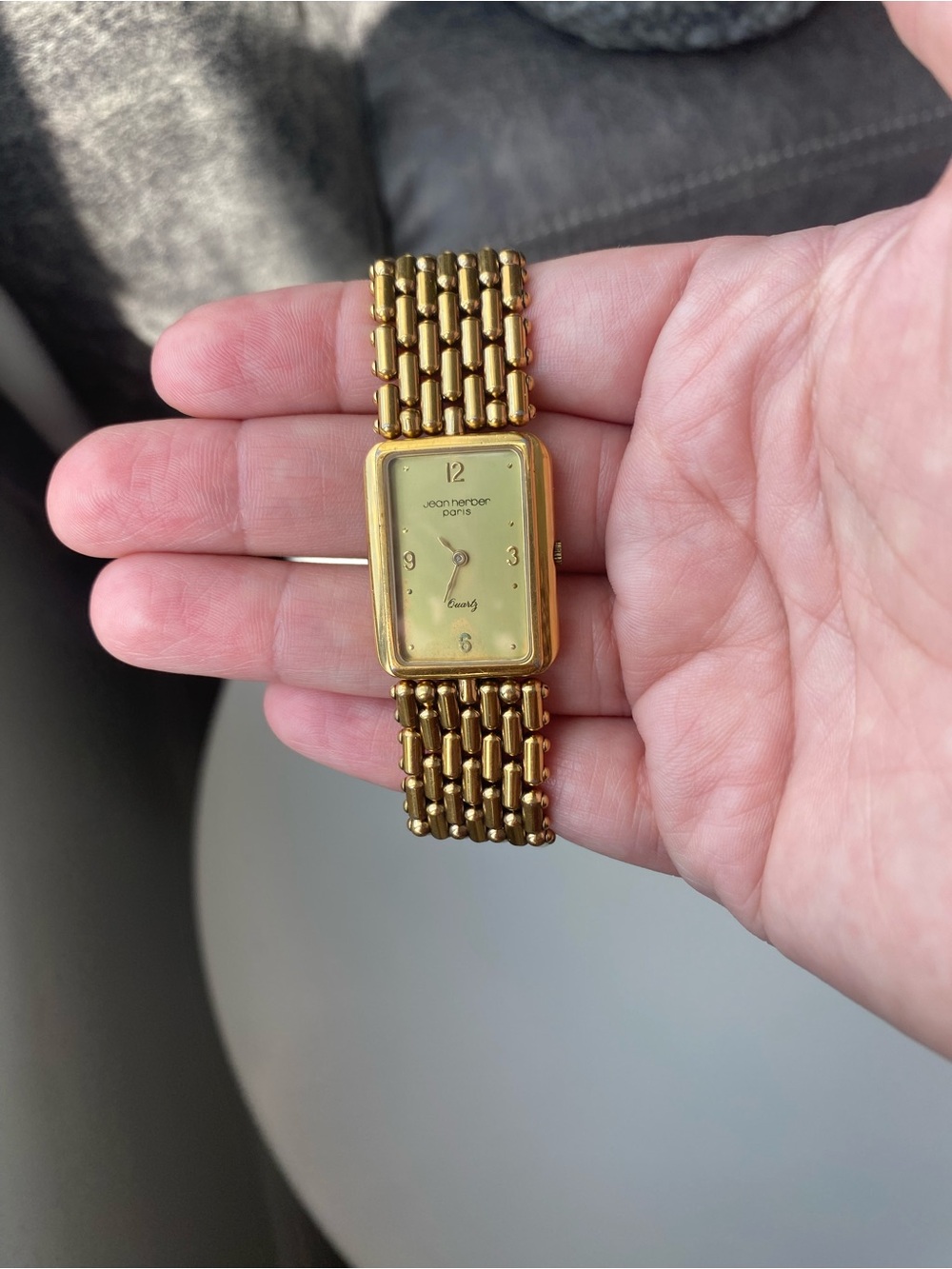 Vintage Jean Herber Paris Women's Gold-Tone Bracelet Watch/ Working/ New Battery